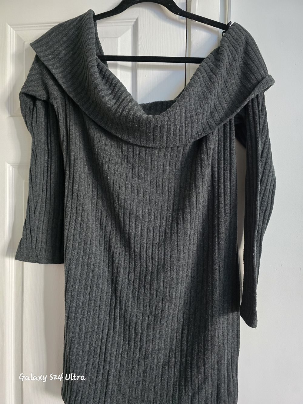 Forever 21 Off-Shoulder Ribbed Women's Sweater Dress - Olive Green Size 3x